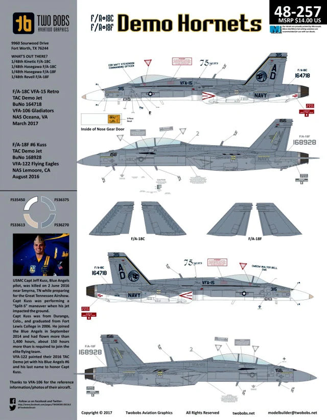 F/A-18C F/A-18F Demo Hornets (Decal)