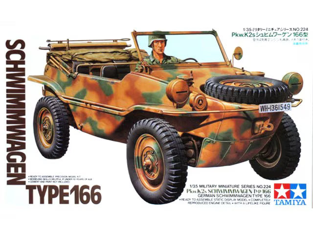 German Pkw K2s Schwimmwagen Type 166 1:35