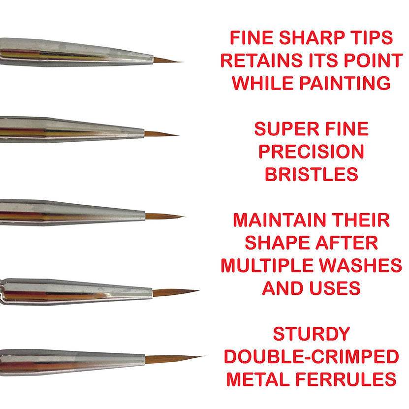 SYNTHETIC HAIR DETAIL PAINT BRUSH - SINGLE - Rising Sun FPV