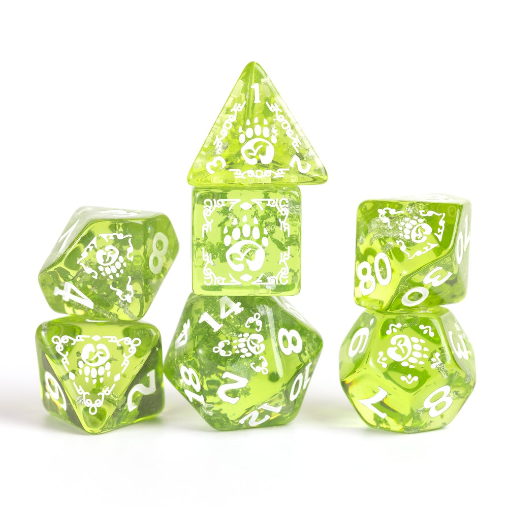 Sirius Dice - D&D Adventure Dice - Druid - Green