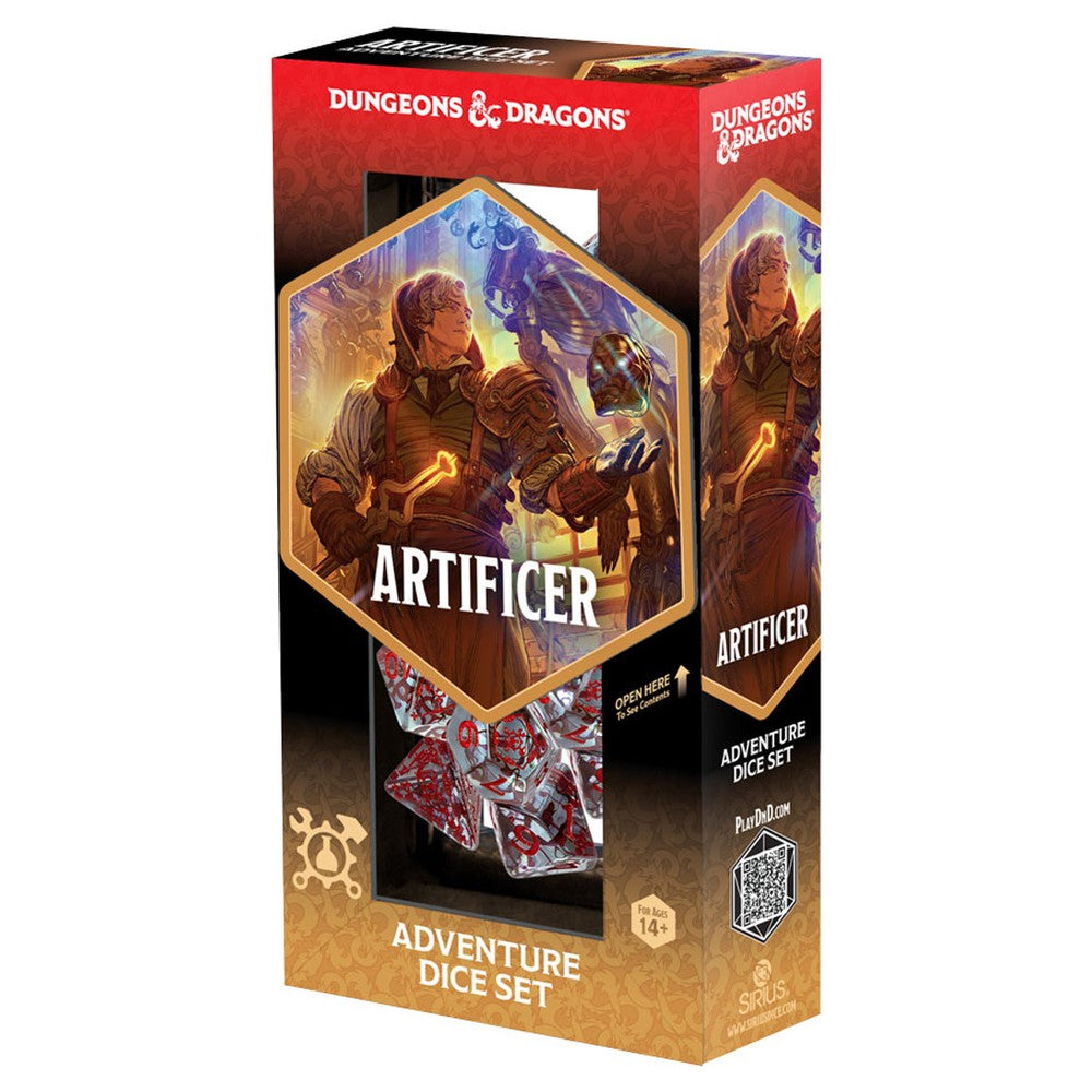 Sirius Dice - D&D Adventure Dice - Artificer - Clear
