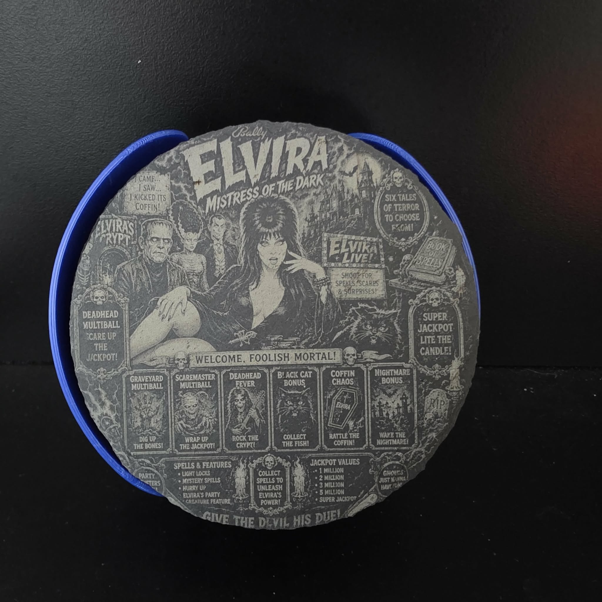 Laser etched slate coasters