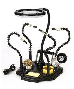 Third Hand PCB Holder Tool with 4 Clips and Magnifier - Rising Sun FPV