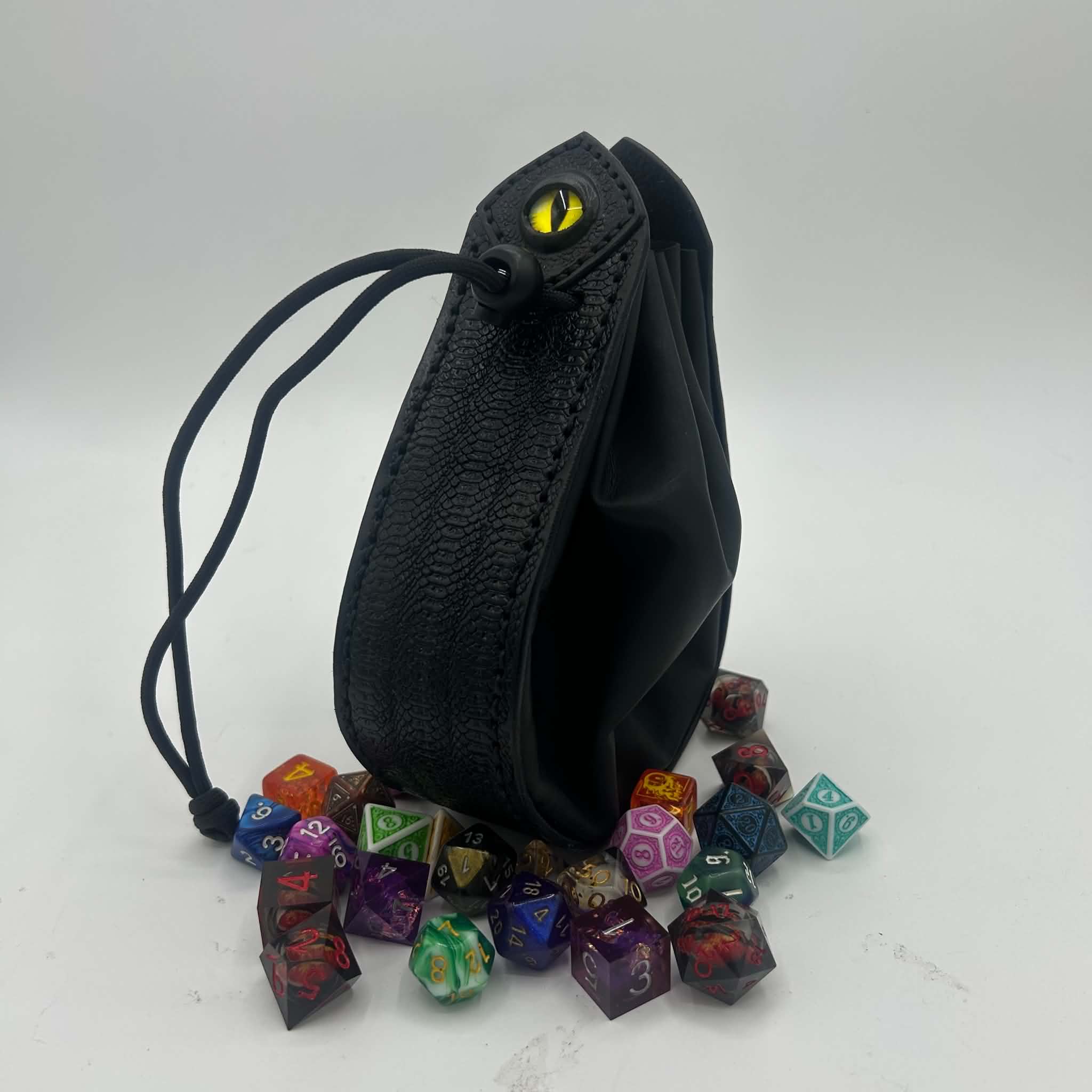 ATD Crafting – Hand-Stitched Leather Dice Bag - Serpent V2