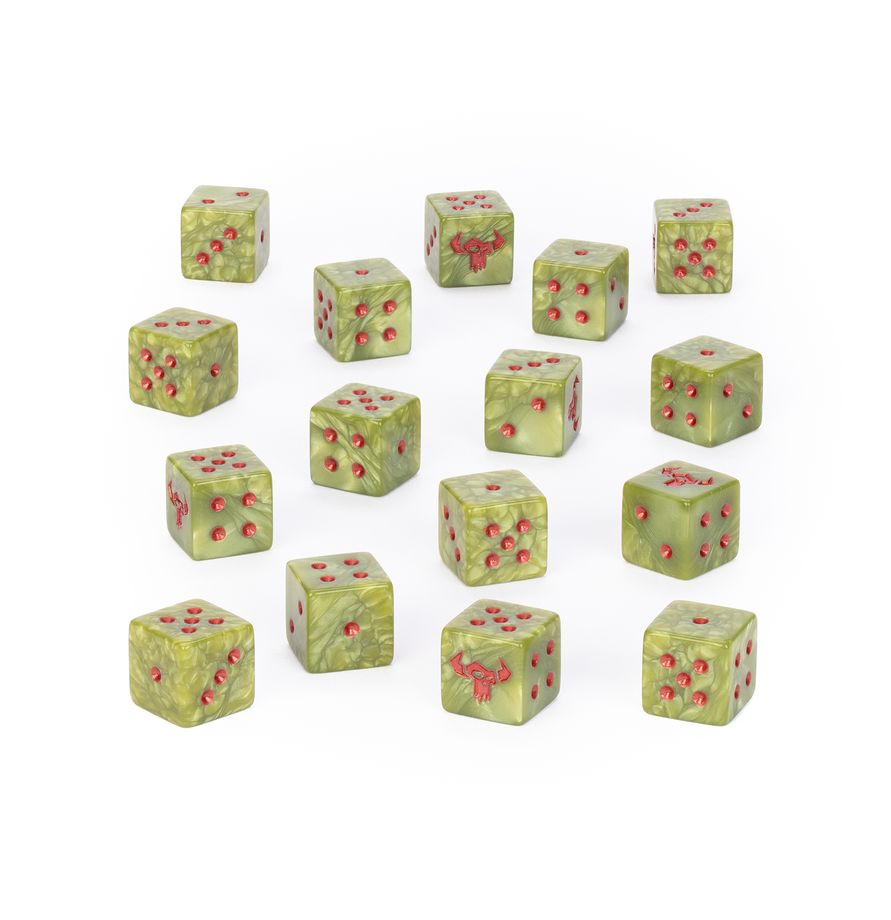 50-05 WARHAMMER 40000: ORKS DICE Pre-orders ship on or after launch day 05/09/2026