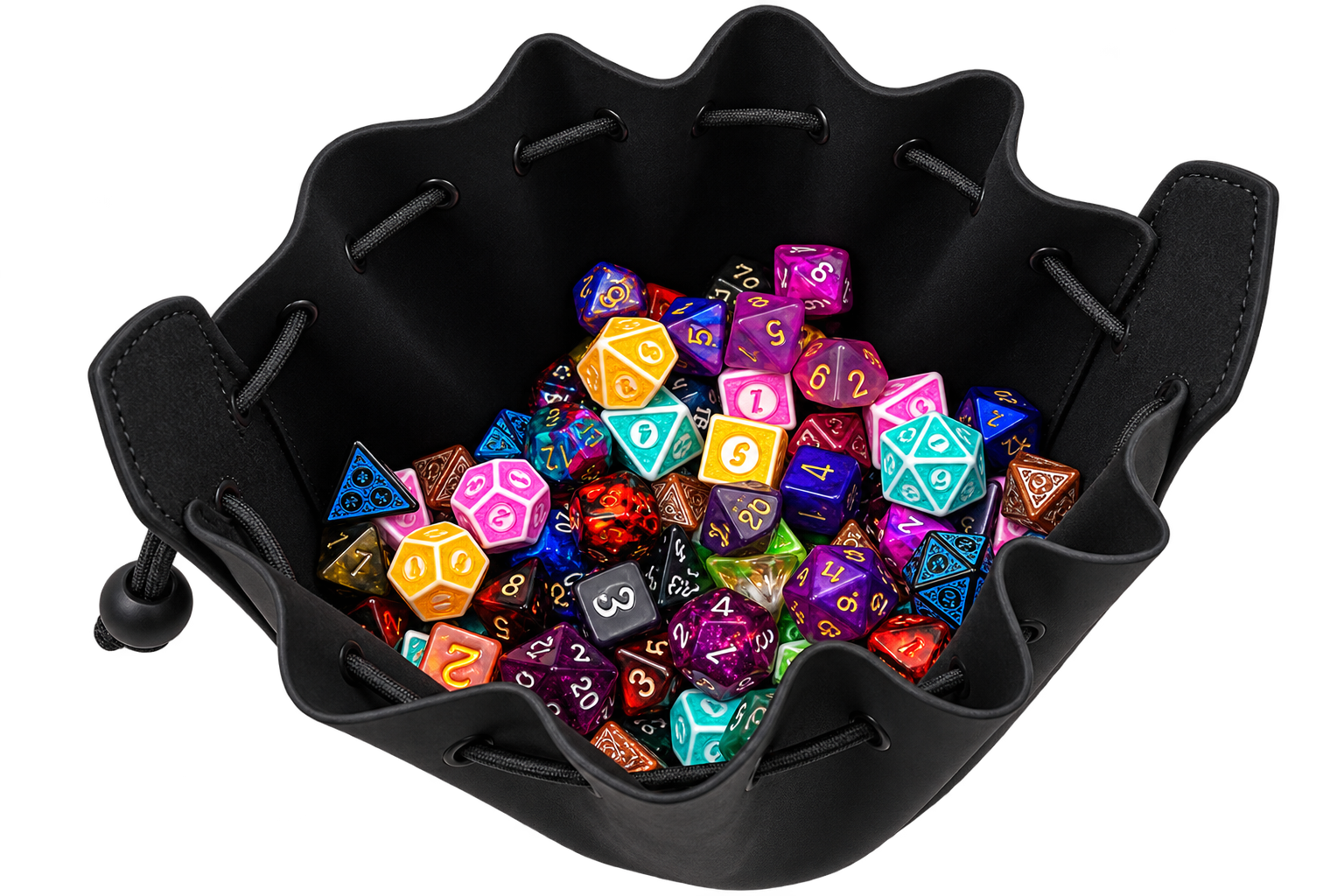 ATD Crafting – Hand-Stitched Leather Dice Bag - Serpent V2
