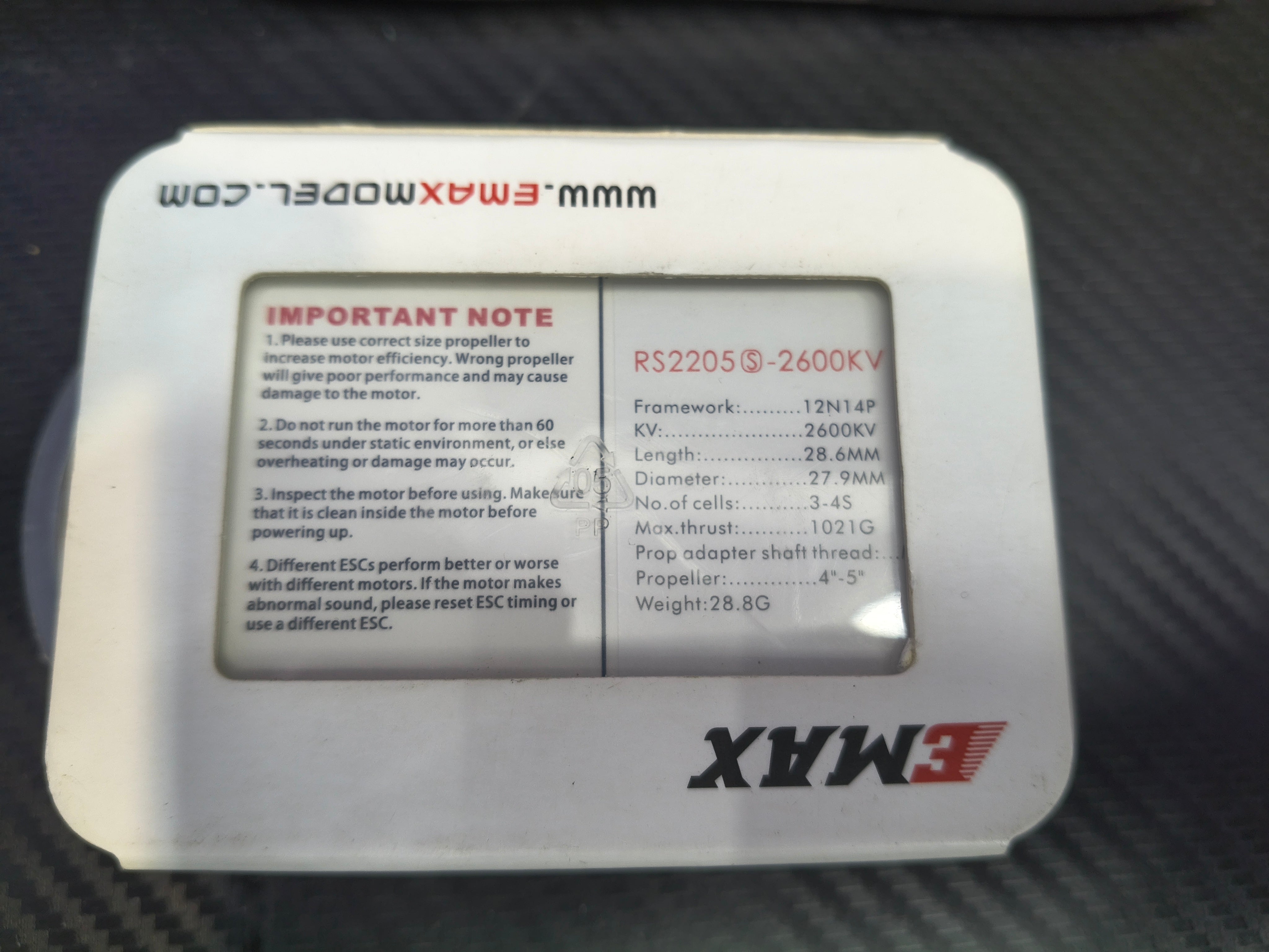 Emax RS2205 - 2600kv