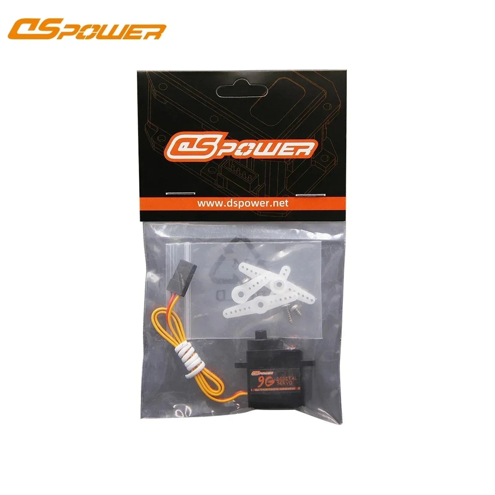 DSpower 9g Micro Clutch Digital Servo Motor JR Plug Plastic Gear for RC