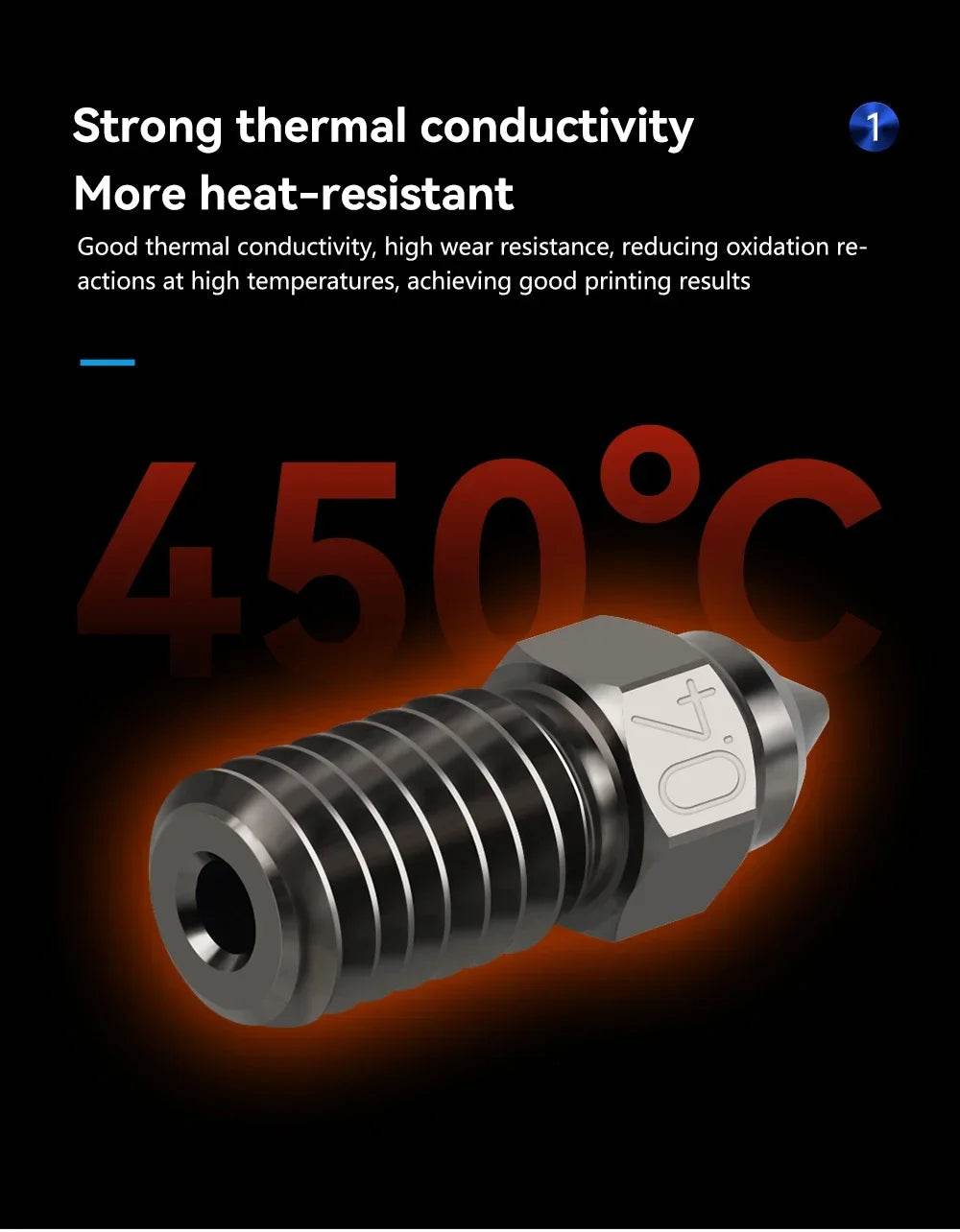 Creality Ender 3 V3 SE M6 Hardened Steel Nozzle - Rising Sun FPV