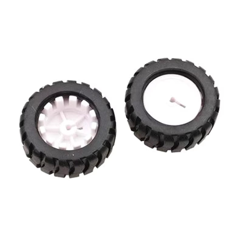2pcs D-Axis Rubber Tire Robot - 44mm Model Wheel For N20 Motor