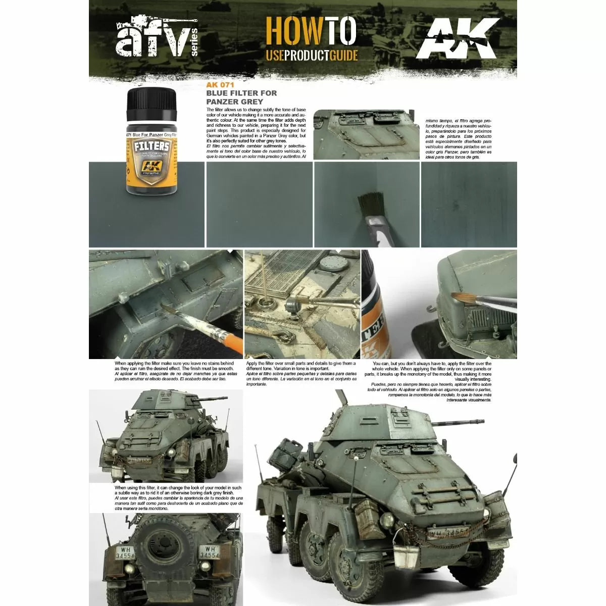 AK Interactive - Weathering Products - Filter for Panzer Grey Vehicles 35ml