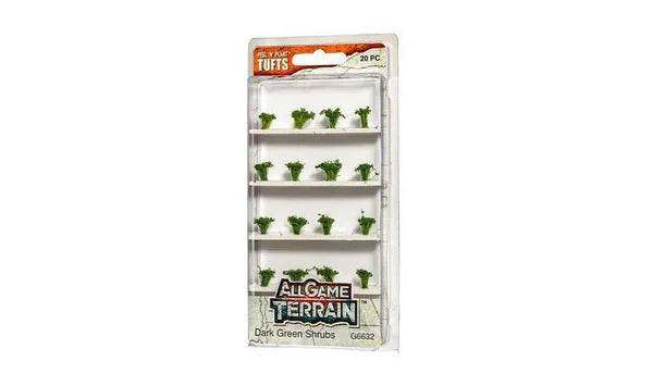 All Game Terrain - Dark Green Shrub Tufts - Rising Sun FPV
