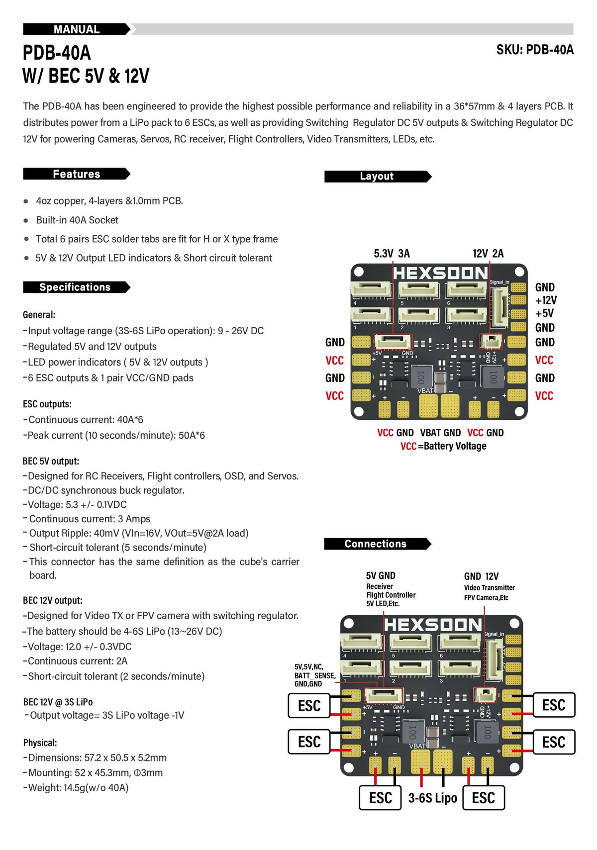 Hexsoon Power Distribution Board