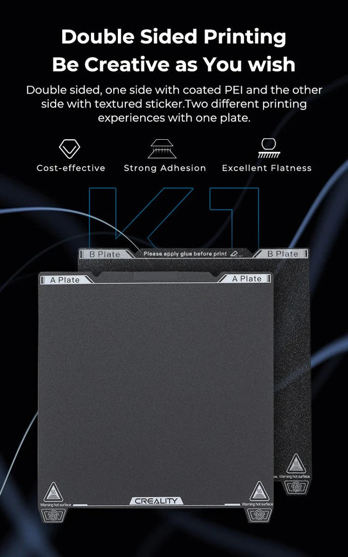 Creality K1/Ender 3 V3 Black Texture PEI Build Plate