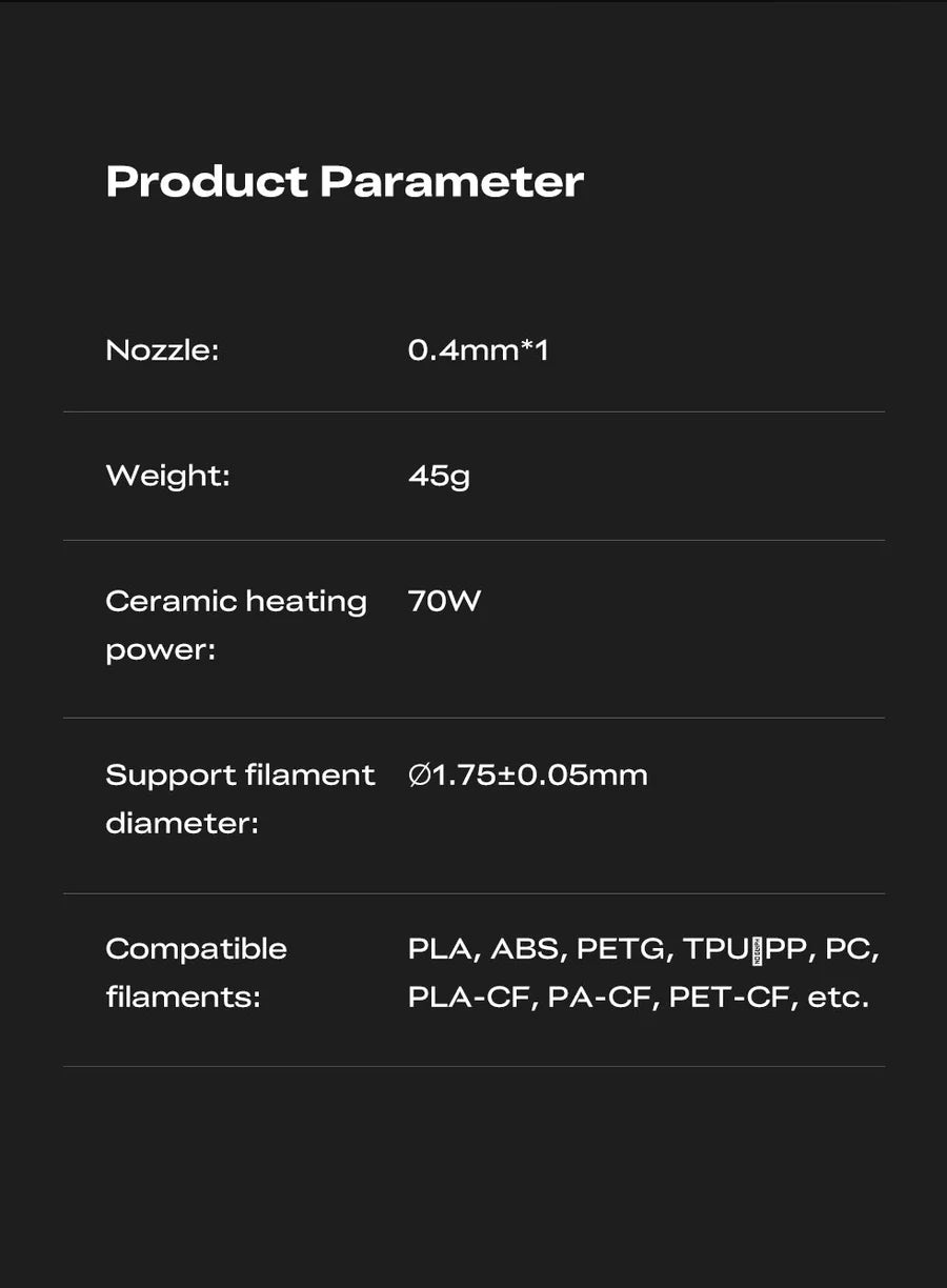 Creality K2 OEM Ceramic Hotend Kit