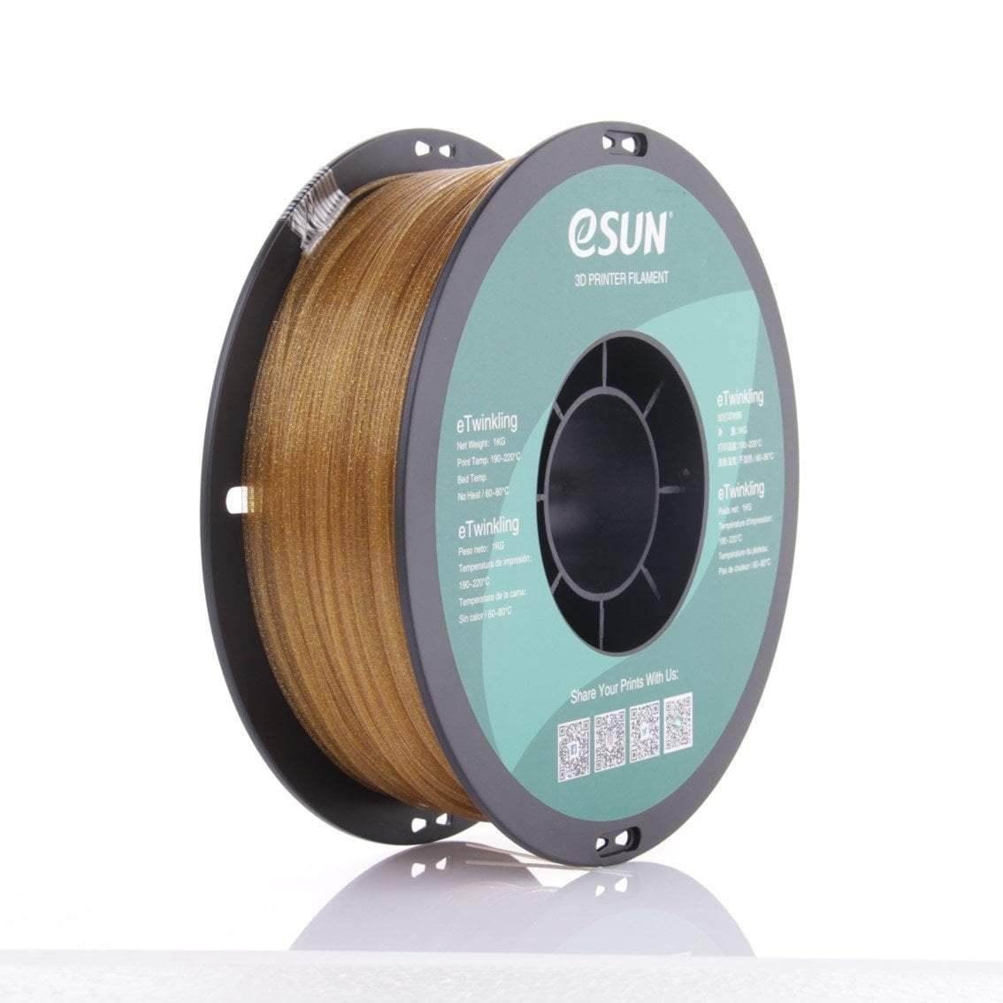 eSun eTwinkling Glitter PLA 3D Print Filament 1.75mm 1kg - Rising Sun FPV