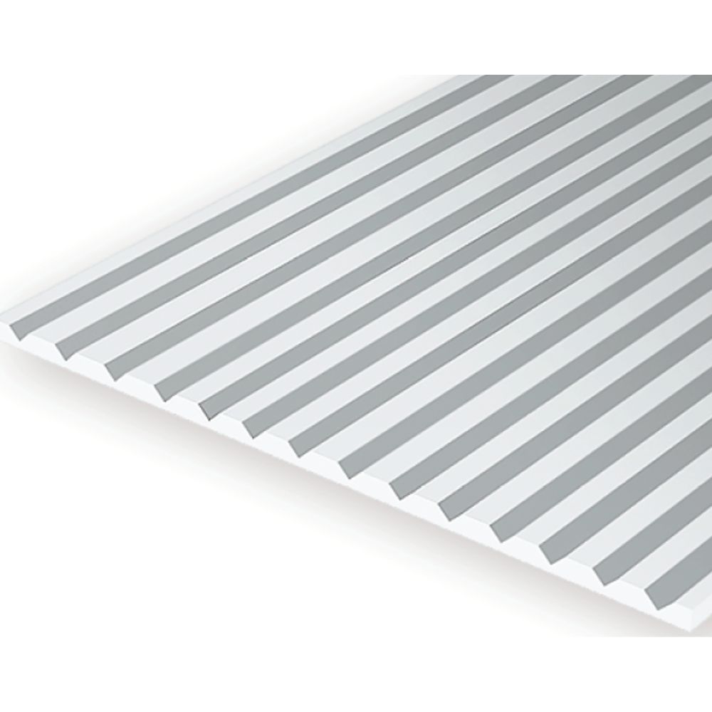 Evergreen 12125 Styrene V-Groove Siding, .125 in Spacing, 12 x 24 in