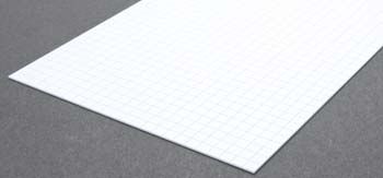 Evergreen 14516 Styrene Sidewalk Sheet, 1/4 in Squares, 12 x 24 in