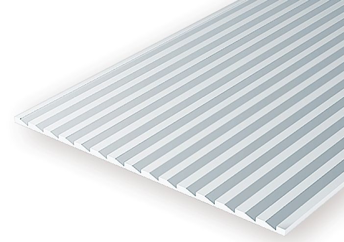 Evergreen 14611 Styrene Novelty Siding, .188 in Spacing, 12 x 24 in