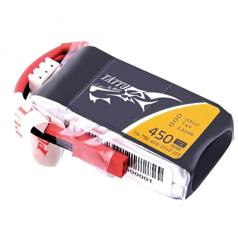 Tattu 450mAh 2s 75c Lipo Battery