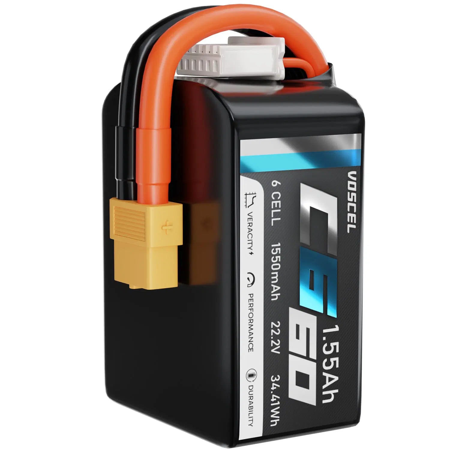 Voscel C660 1550mAh 6S 60C 22.2V 34.41Wh Battery with XT60