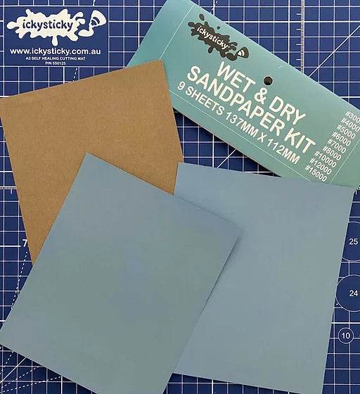 WET & DRY SANDPAPER KIT 9 SHEETS - Rising Sun FPV