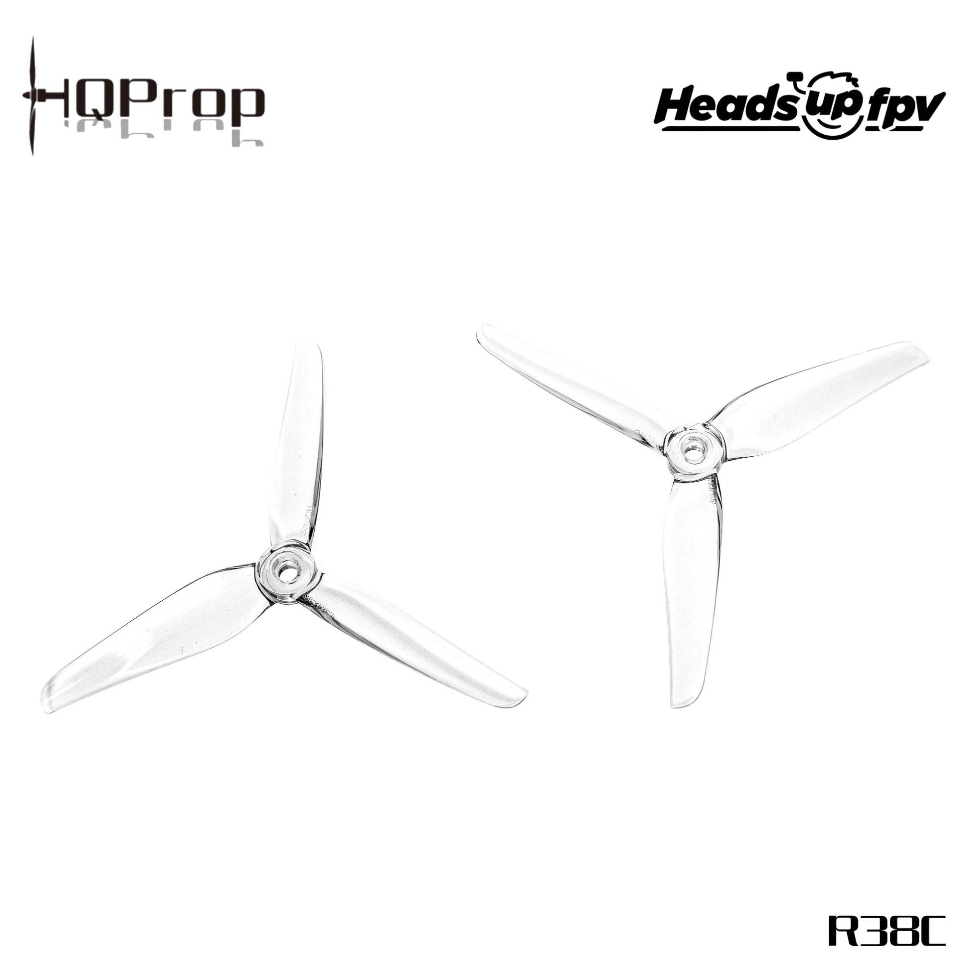 HeadsUp Racing Prop R38C Clear (2CW+2CCW)-Poly Carbonate - Rising Sun FPV