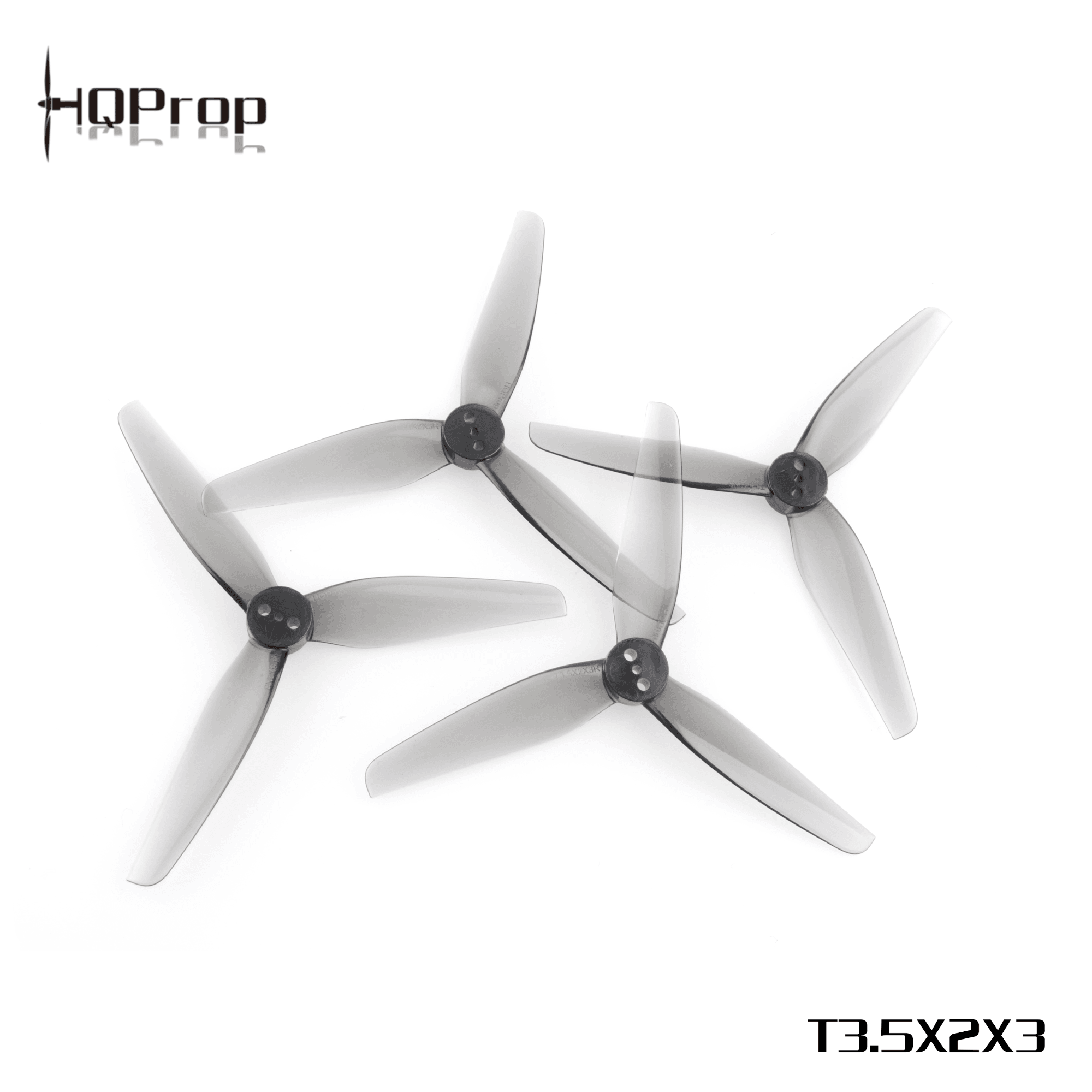 HQProp T3.5X2X3Grey (2CW+2CCW)-Poly Carbonate - Rising Sun FPV