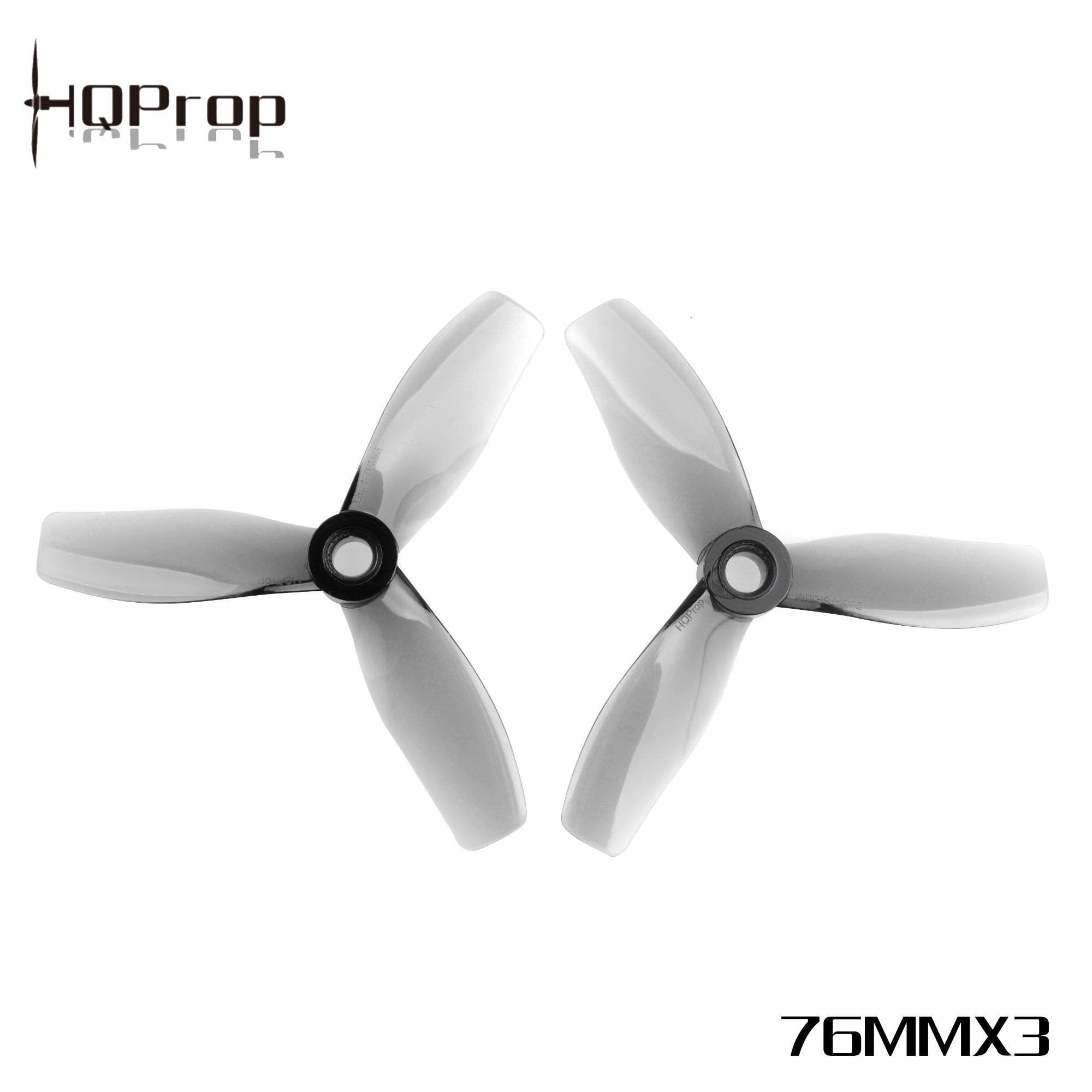 HQProp D76MMX3 for Cinewhoop Grey (2CW+2CCW)-Poly Carbonate - Rising Sun FPV