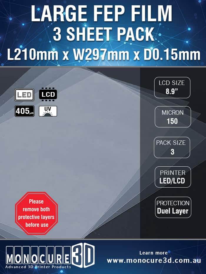 XL Fep Film 150 Microns (3 Sheet Pack) - Rising Sun FPV