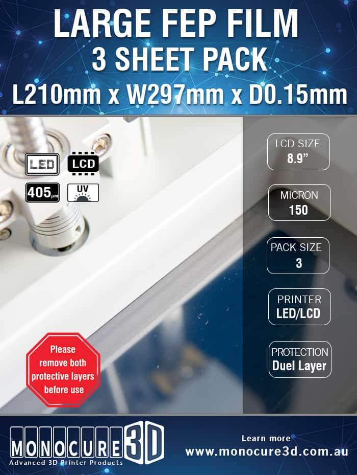 XL Fep Film 150 Microns (3 Sheet Pack) - Rising Sun FPV