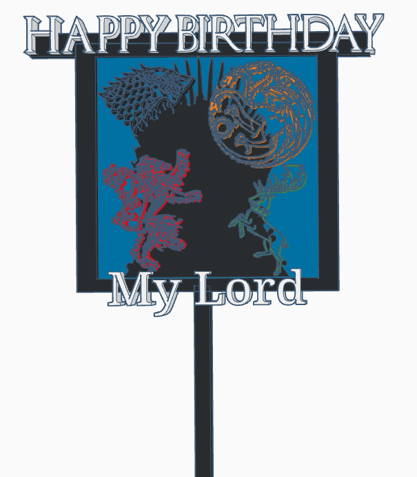 Game of Thrones Cake Topper - Rising Sun FPV