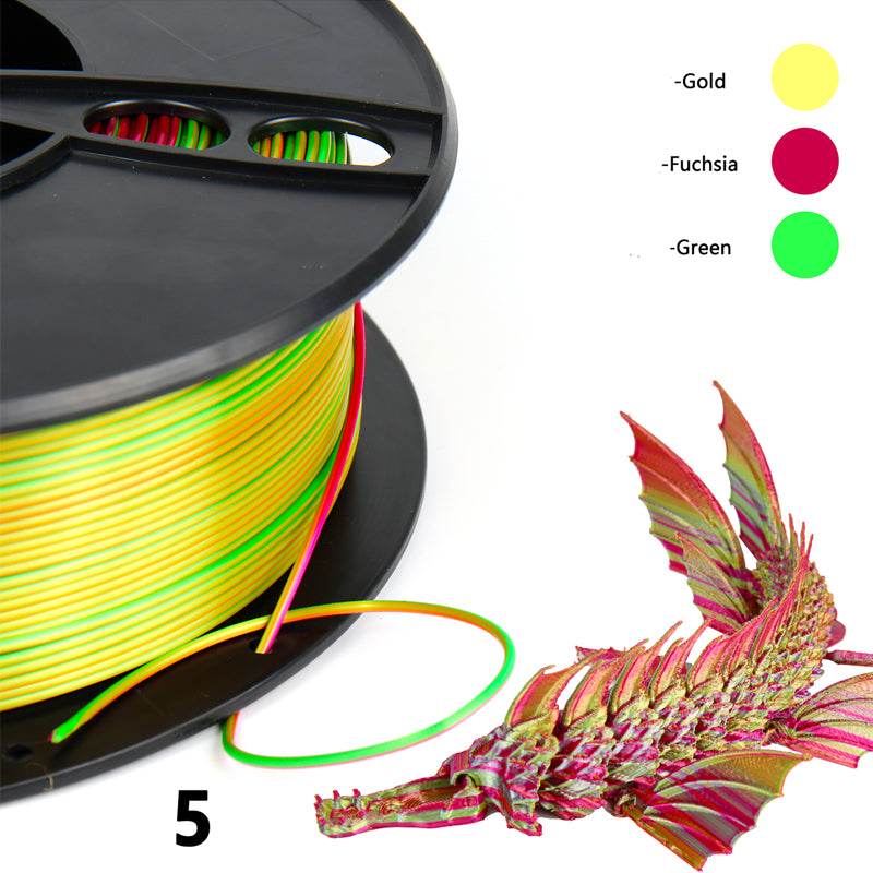 RISING SUN FPV - NOVA Tri Colour Silk PLA FILAMENT 1.75MM - Rising Sun FPV