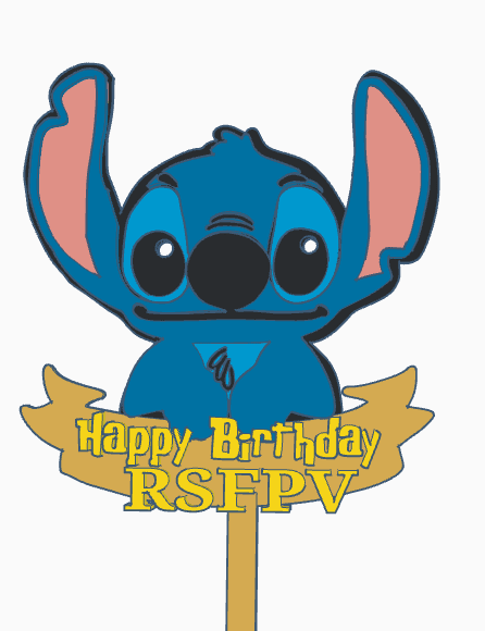 Stitch Cake Topper - Rising Sun FPV