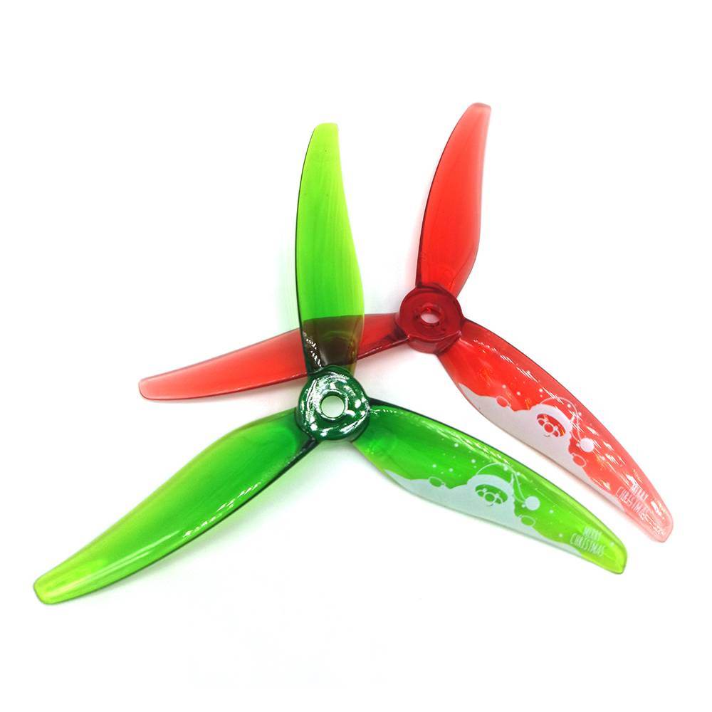 Gemfan 51466 V2 Hurricane 3-Blade Propellers (Set of 8) - Father Christmas Edition - Rising Sun FPV