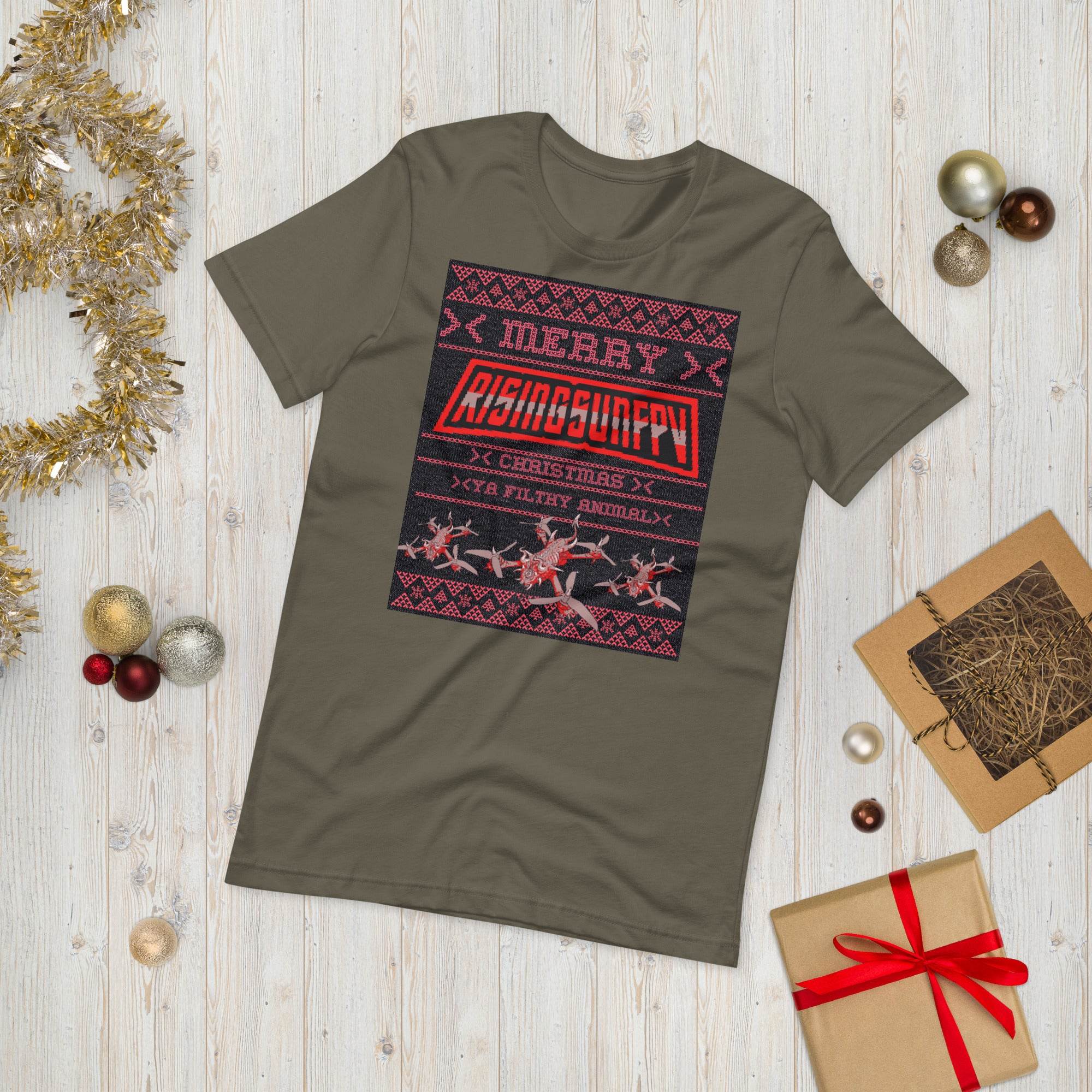 YA FILTHY ANIMAL XMAS T-SHIRT - Rising Sun FPV