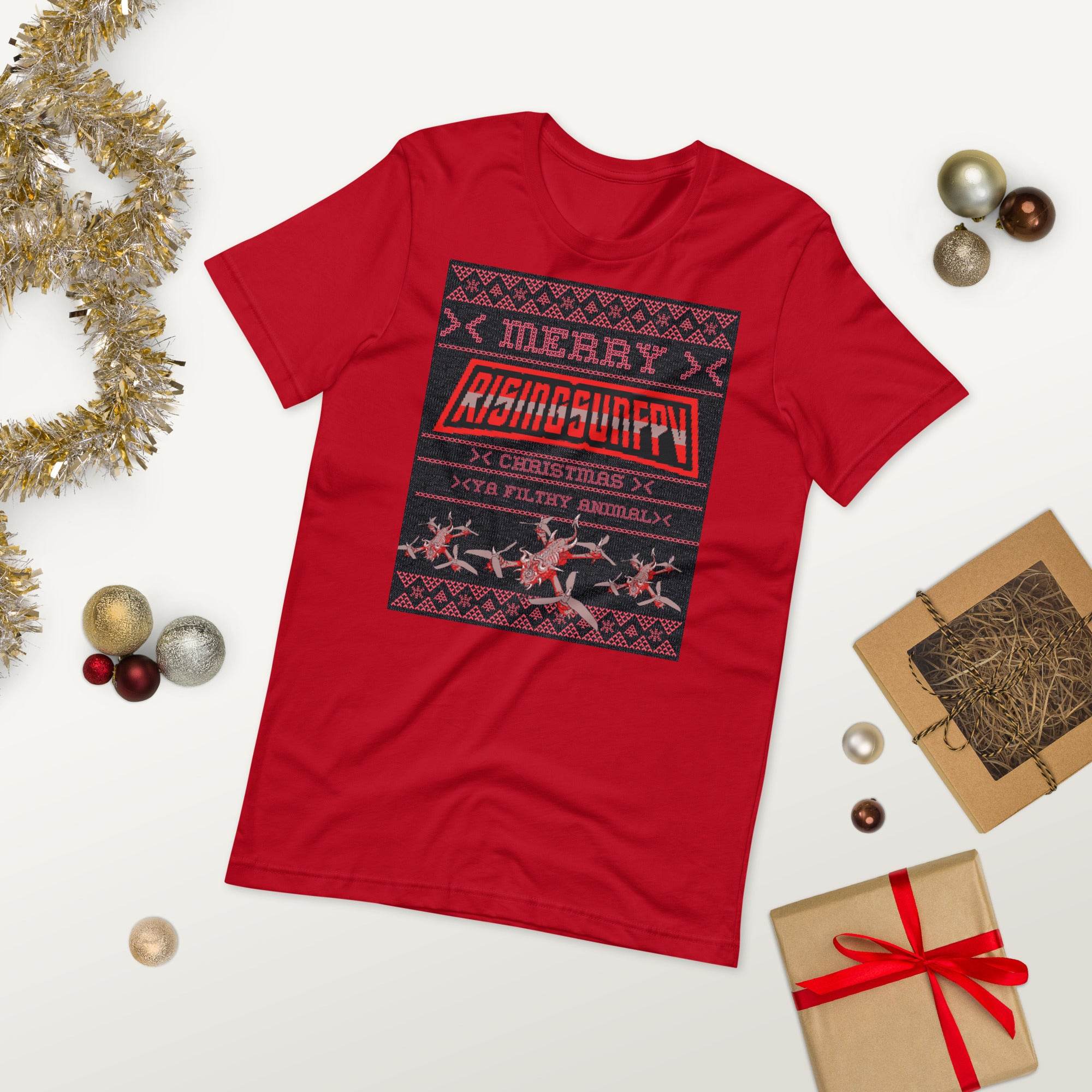 YA FILTHY ANIMAL XMAS T-SHIRT - Rising Sun FPV