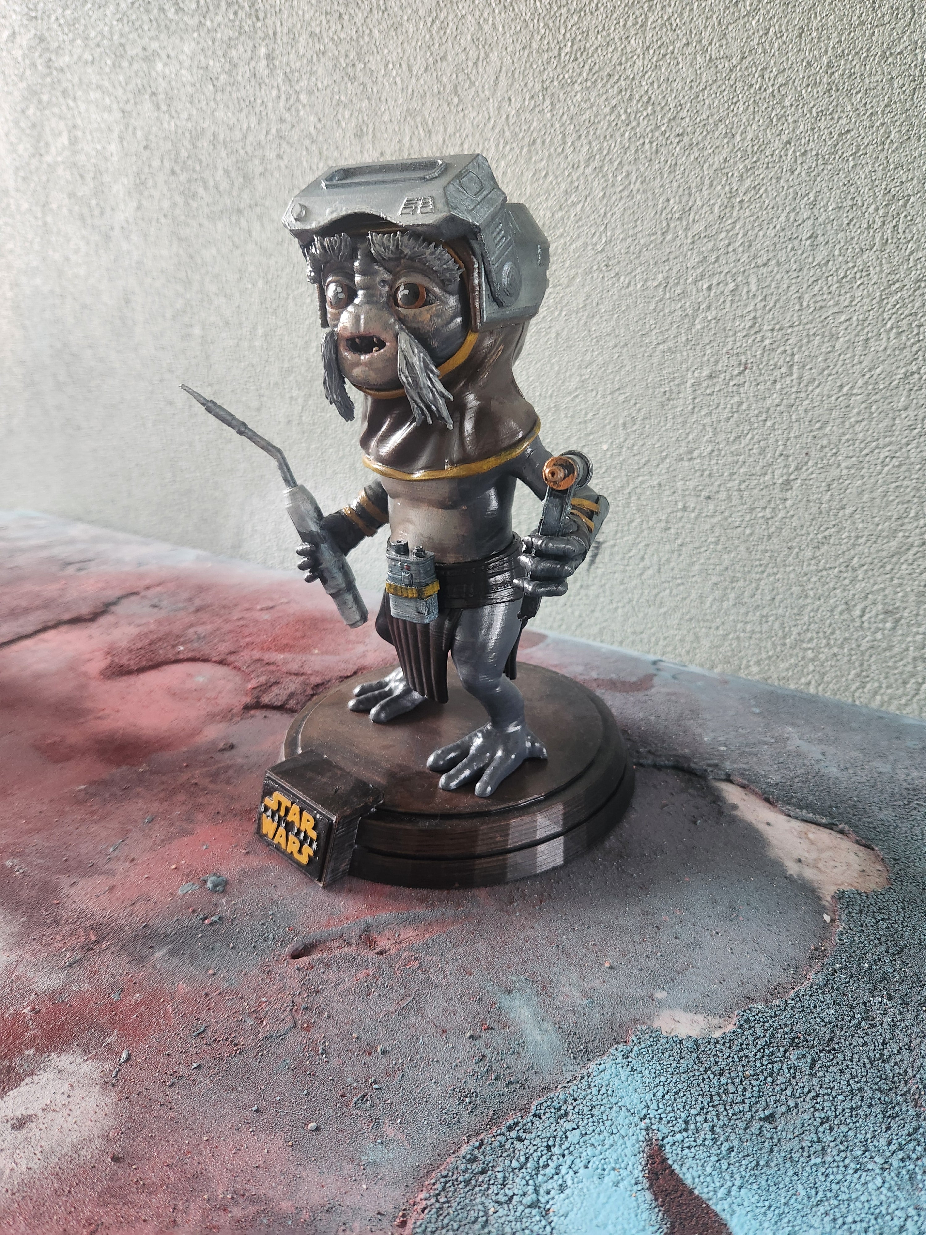 1:1 Babu Frik 3D Printed Statue – Star Wars Collectible