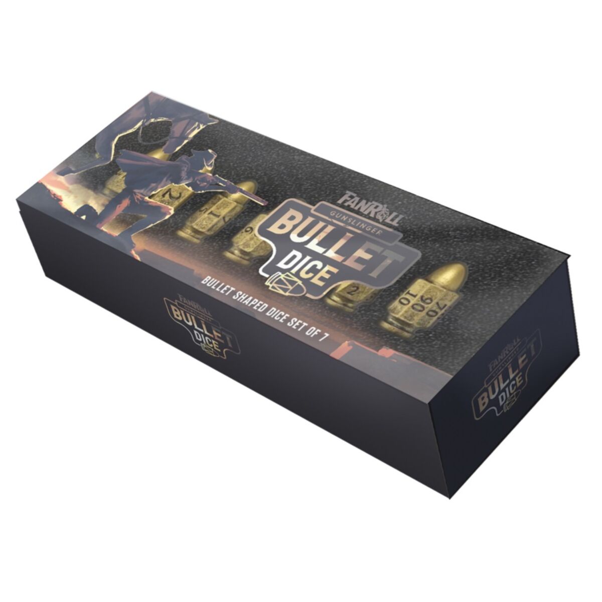 Fanroll: Resin Bullet Poly Dice Set: Gunslinger