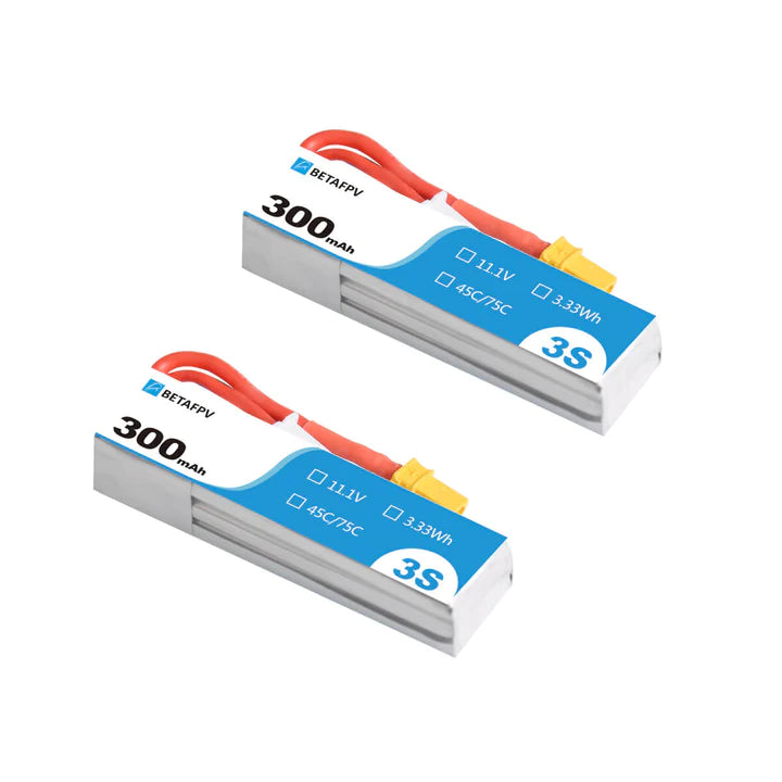 300mAh 3S 45C Lipo Battery S-Version (2PCS) - Rising Sun FPV