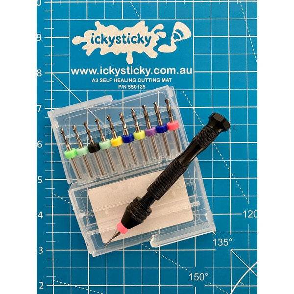 TUNGSTEN MICRO DRILL BIT SET W/HANDLE 31 PIECE - Rising Sun FPV