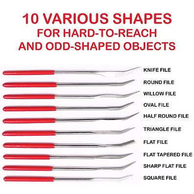 Icky Sticky 10 PIECE CURVED DIAMOND FILE SET
