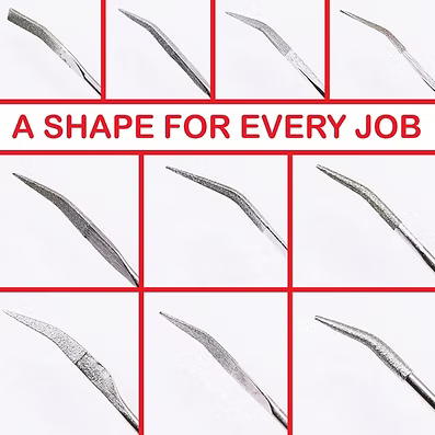 Icky Sticky 10 PIECE CURVED DIAMOND FILE SET