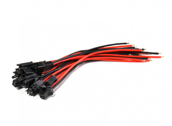 JST SM 2 Pin Male/Female Connectors w/12cm 20AWG Lead - Rising Sun FPV