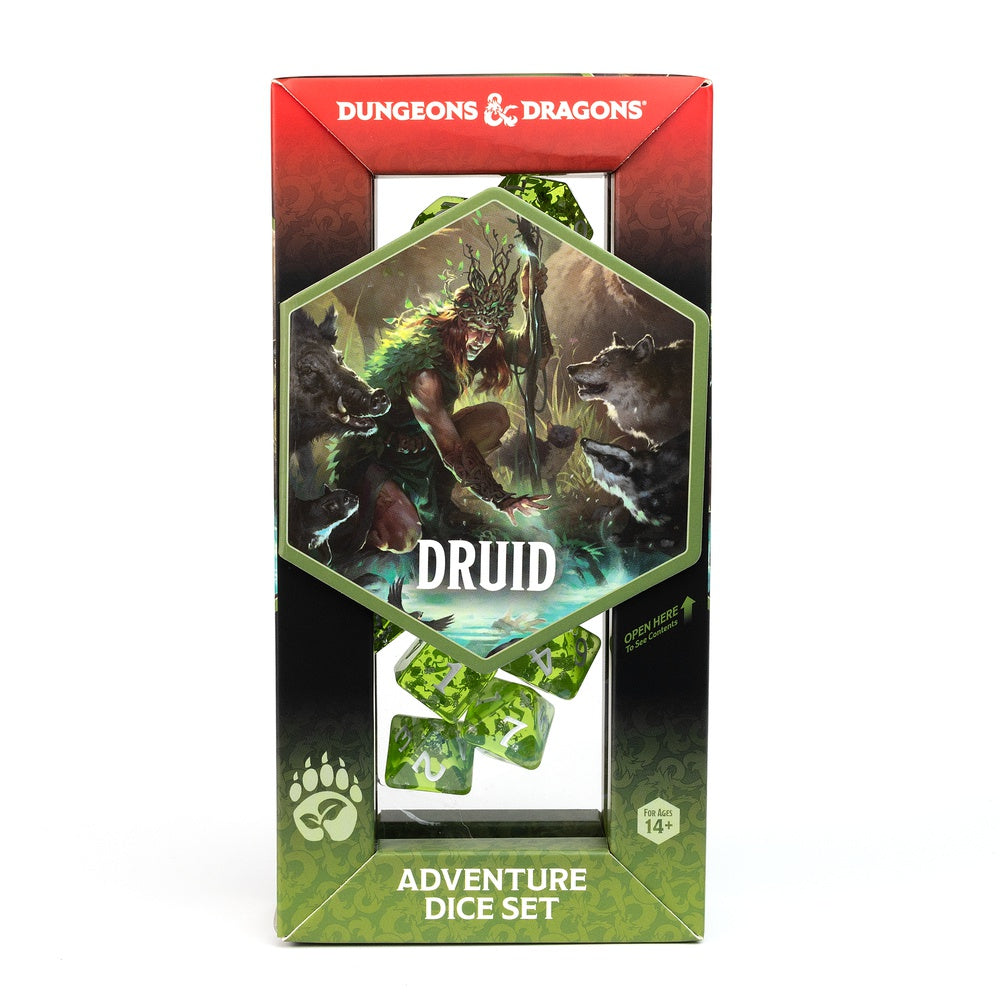 Sirius Dice - D&D Adventure Dice - Druid - Green