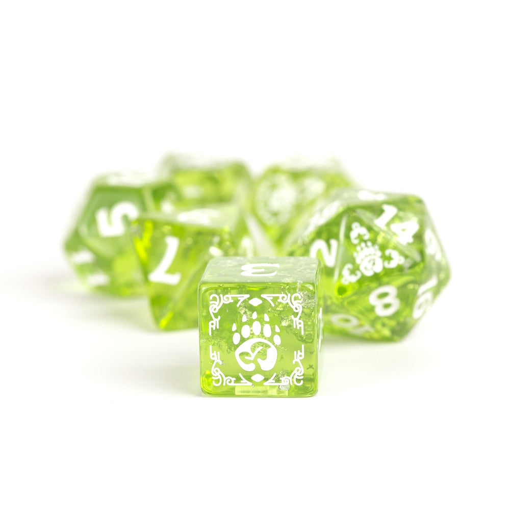 Sirius Dice - D&D Adventure Dice - Druid - Green