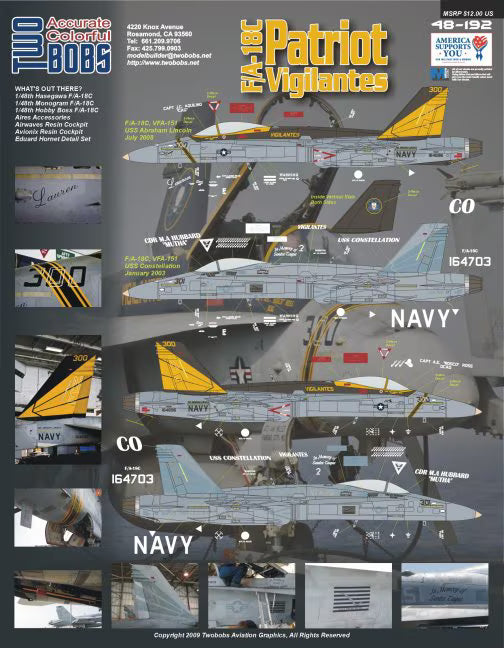 F/A-18C Patriot Vigilantes (Decal)