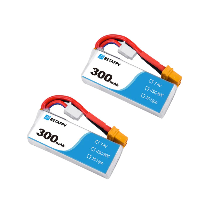 300mAh 2S 45C Lipo Battery (2PCS) - Rising Sun FPV