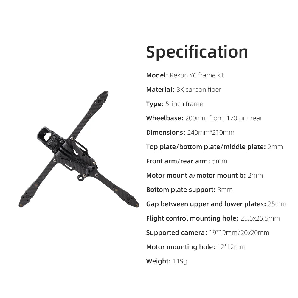 Rekon Y6 5-inch frame compatible Analog/O3/O4/Moonlight Kit