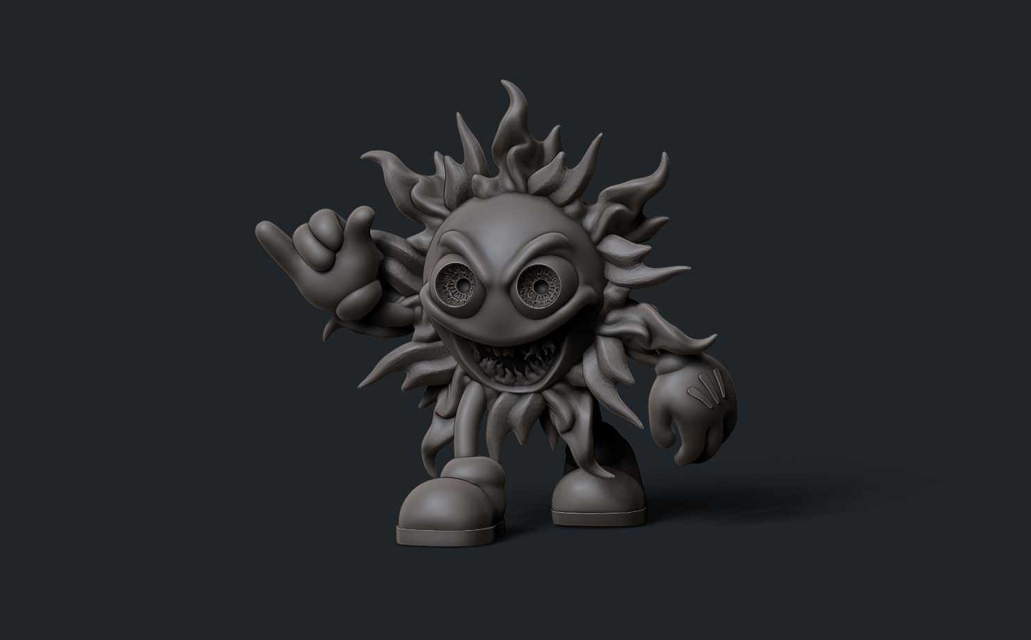 "Sunshine" - Sunny Rising Sun FPVs Mascot (Free STL Download)